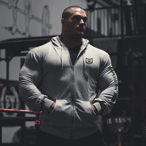 Mens Hoodies Sweatshirt 2022 Streetwear Fashion fitness Hoody Pullover Casual Hoodie Men Winter zipper Sweatshirts Gyms Clothing ► Photo 1/6