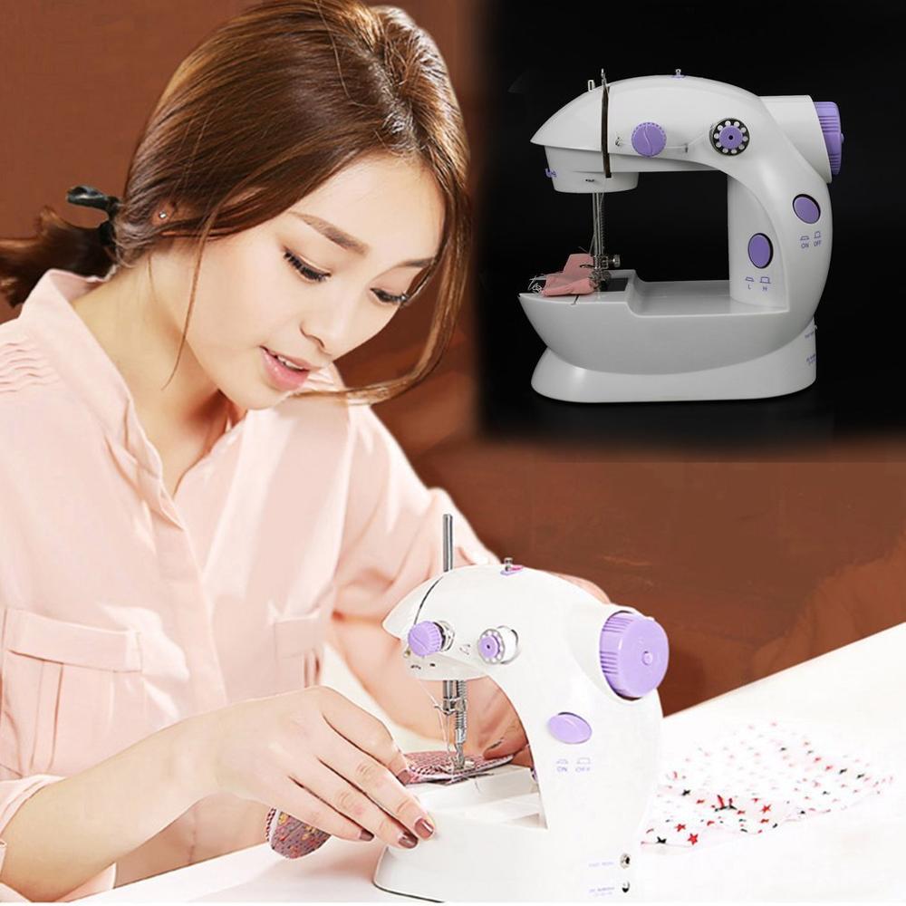 Inne Sewing Machine Mini Portable Household Night Light Foot Pedal