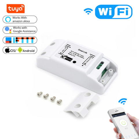 Tuya WiFi Smart Switch DIY Wireless Remote Light Smart Home Automation Relay Module 10A Controller Work with Alexa Google Home ► Photo 1/6