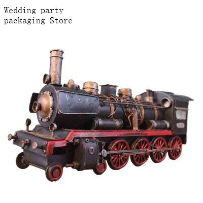 1pcs Steam retro creative ornament handmade iron locomotive practical gift iron home decoration model ► Photo 1/6