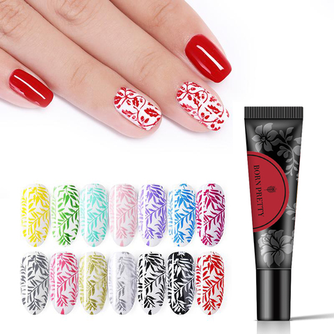 BORN PRETTY Nail Stamping Gel Polish 8ml  Nail Color Glitter Silver Gold Soak Off UV Gel Varnish for Starters ► Photo 1/6