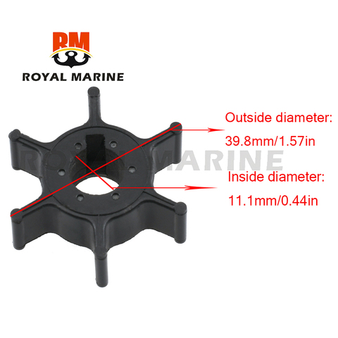 6E0-44352 Water pump impeller  for yamaha 4HP 5HP 6HP outboard boat Motor 6E0-44352-00 6E0-44352-003  18-3073 6E0-44352-00 ► Photo 1/6