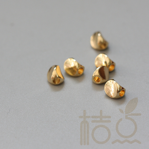 Solid Brass Faceted-Waved Spacer - 5x4mm (4015C) ► Photo 1/6