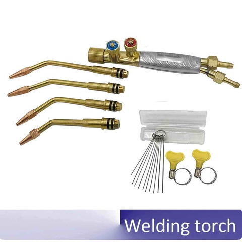 High-grade welding torch Japanese type Jet torch Gas welding tools Oxygen acetylene Portable propane welding gun ► Photo 1/6
