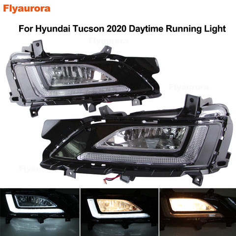 2pcs LED Day time Running Lights Lamp Fog light For hyundai tucson 2022 accessories  2016 2017 2022 Hyundai Ix35 2010 ► Photo 1/6