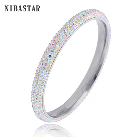 Fashion Crystal Jewelry Stainless Steel bracelets bangles For Women ► Photo 1/6
