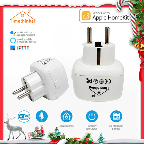 Timethinker Smart WiFi Socket for Apple Homekit US EU Plug for Alexa Google Home Siri Voice Control Timer Module Homekit Sockets ► Photo 1/6