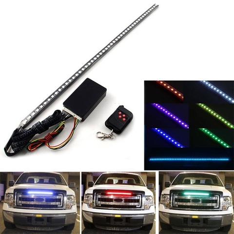 56CM 7 Color 5050 48 LED RGB Scanner Flash Car Strobe Knight Rider Kit Light Strip  W91F ► Photo 1/6