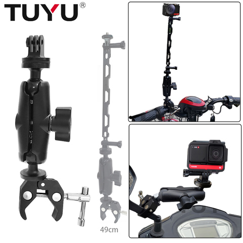 TUYU Motorcycle Handlebar Mirror Mount Bundle Bracket Bicycle Camera Holder for GoPro  Insta 360 One X One R Accessories ► Photo 1/6