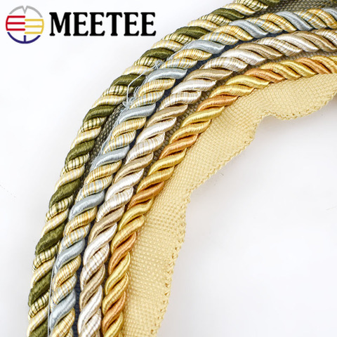 Meetee 6meters 6mm High-grade Two-color Strap Webbing DIY Curtain Pillow Sofa Home Sewing Material Handmade Decorative Lace Rope ► Photo 1/6