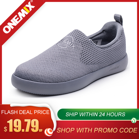 ONEMIX 2022 Women Sneakers Breathable Mesh Men's Street Footwear Lightweight Office Slip-On Sneaker For Outdoor Walking Shoes ► Photo 1/6