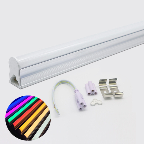 T5 Led Tube Light 1ft Fluorescent Lamp 220v 230v 240v 2835 Smd Bulb Strip Bar Nature White 4000k Red Green Ice Blue Pink 0.3m ► Photo 1/6