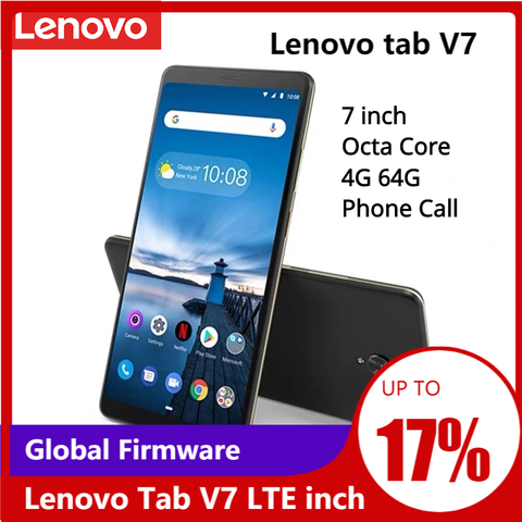 Global Firmware Lenovo tab V7 Phone Call Tablet 7 inch LTE version 4G 64G Octa core Face Recognition Dual Dolby Speakers Android ► Photo 1/6