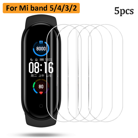 Hydrogel Soft Screen Protectors for Xiaomi Mi Band 5 4 3 2 Protective Film Smart Watch Wristband Xiaomi Miband Accessories ► Photo 1/6