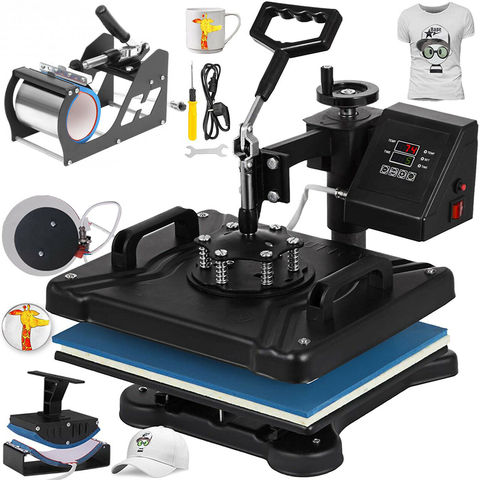 5 in1 Heat Press Machine Swing Away Digital Sublimation T-shirt Mug Plate Hat ► Photo 1/6