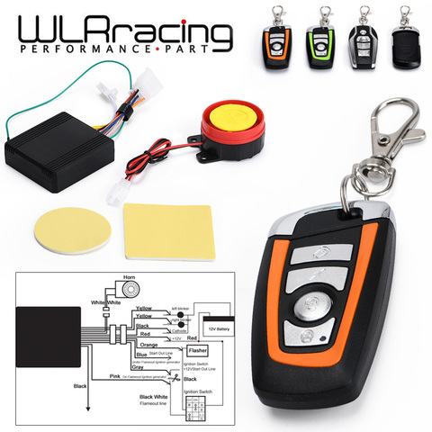 Universal Two-way Scooter Motorcycle Anti-theft Security Alarm System Engine Start Remote Control Key WLR-BQJ01/02 ► Photo 1/6