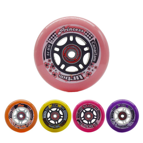 2pcs 84mm 90mm 100mmInline Speed Skates Wheel 24mm 84A Roller Skates Rodas High Elastic PU Track Slalom Street Road Tyre ILQ-11 ► Photo 1/6