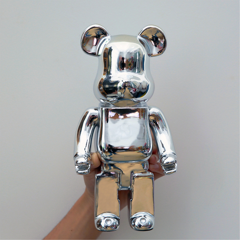 28Cm Bearbrick 400% Be@rbrick Gloomy New Year's Gift Home Decoration Tide Play Model Plating Resin Electronic Games Kids Toys ► Photo 1/6