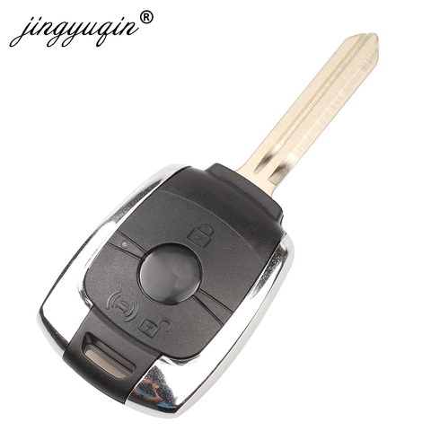 jingyuqin 2 Buttons Remote Key Shell Case Fob For Ssangyong Actyon Kyron Rexton Korando Uncut Blade car keys Cover Replacement ► Photo 1/3