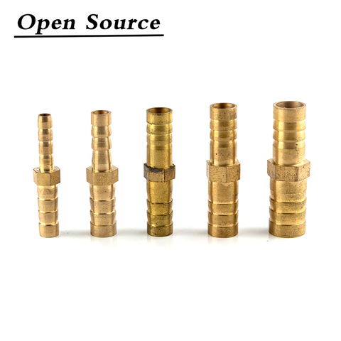 4 5 6 8 10 12 14 19 25mm Brass Pneumatic Tower Barb Pipe Fittings Straight Through Reducer Oil Water Gas Adapter ► Photo 1/6