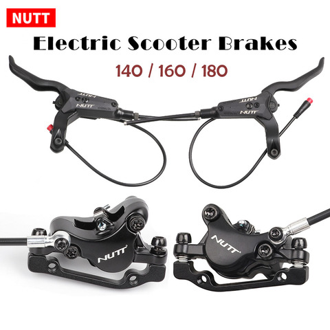 NUTT Electric Scooter Hydraulic Disc Brake 140 160 180mm Power-Off line Wire With HS1 Rotor FOR Zero 10X / KUGOO G1 E-scooter ► Photo 1/6