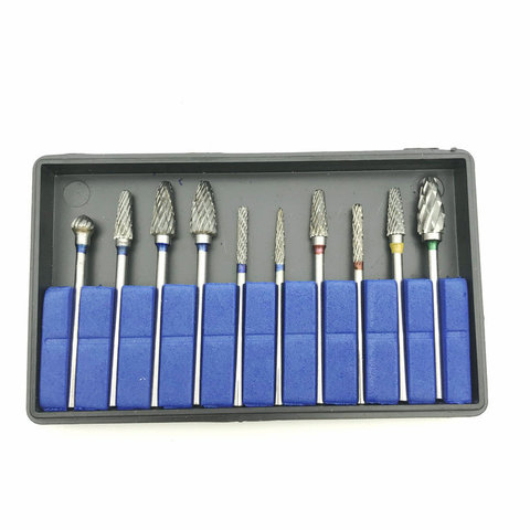 10pcs/set Dental HP Tungsten Carbide Cutter KIT Dental Burs Drills Tungsten Steel Material 2.35mm ► Photo 1/6