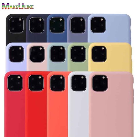 Liquid Silicone Case For iPhone 11 Pro Max SE 2022 6 6S 7 8 Plus X XR XS Max 11Pro Max Case Soft Phone Bag Full Protect Cover ► Photo 1/6