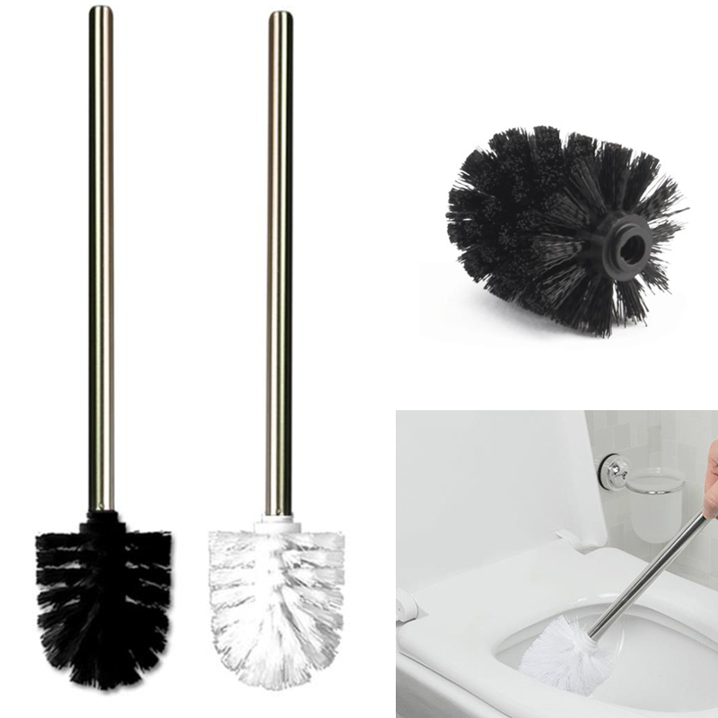 Replacement Brush Head Stainless Steel Toilet Brush WC Bathroom Cleaning Brush 