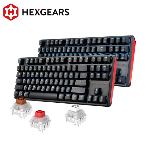 HEXGEARS Mechanical Keyboard gaming Hot-swappable Switch Russian 87 Key Waterproof Kailh BOX Switch Keyboard Custom macro GK12 ► Photo 1/6
