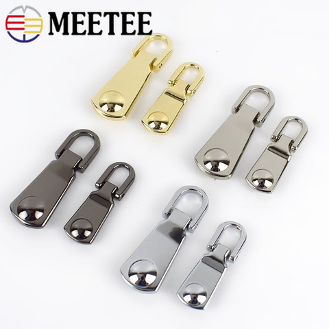 5pcs Metal 3# 5# Metal Zipper Pullers Slider Jacket Coat Zip Repair Kits Zipper Pull for Zipper Sliders DIY Sewing Clothes Craft ► Photo 1/6