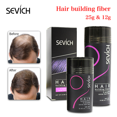 Sevich 12g & 25g Hair Building Fiber Keratin Fiber Hair Instant Concealer Hair Loss Product Extension Thicken Hair 10 Colors ► Photo 1/6