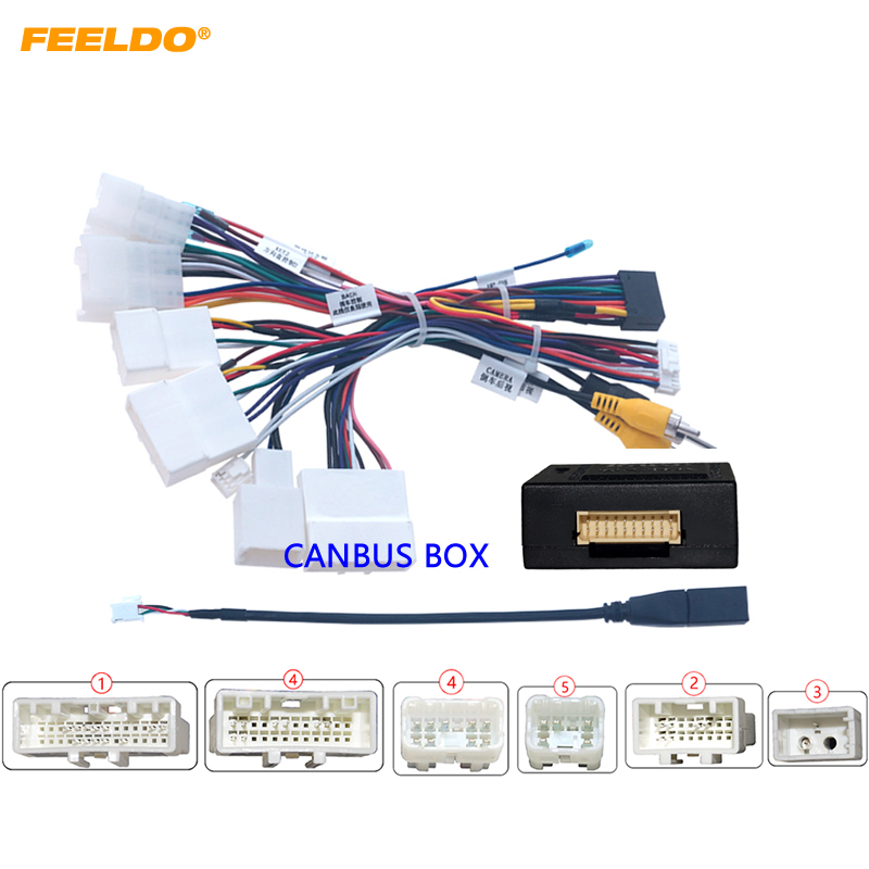 FEELDO Car Radio Stereo Head Unit 16Pin Wire Harness Adapter With Canbus  Box For Volkswagen Android Power Cable Connector - Price history & Review, AliExpress Seller - Cardudu Store