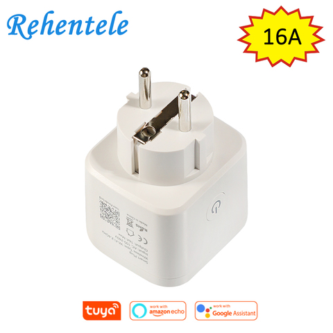 16A Power Monitoring Smart Plug Wifi Smart Socket Tuya Smart Life App EU Plug Alexa Google Smart Home Voice Control Pug Outlet ► Photo 1/6