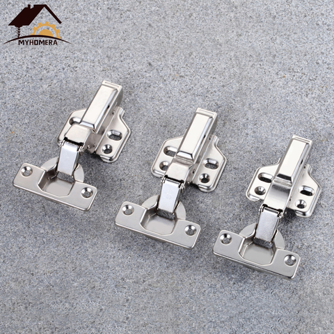 Myhomera 4Pcs Cabinet Hinge Hydraulic Cupboard Door Hinges Copper Core Damper Buffer Soft Closer Full/Half/Embed Rolled Steel ► Photo 1/6