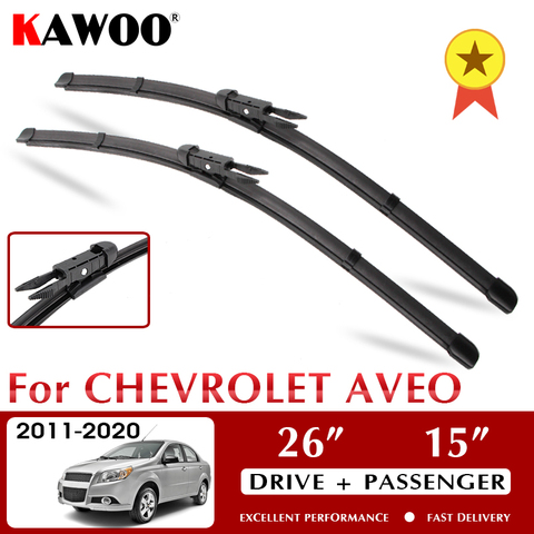 KAWOO Car Wiper Blade LHD/RHD Front Wiper Blades For Chevrolet Aveo T300 2011 - 2022 Windshield Windscreen Front Window 26