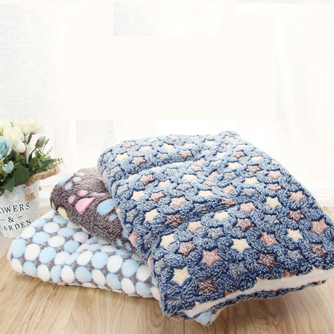 Dogs Cats Blanket Bed Mat Soft Coral Fleece Winter Thicken Warm Sleeping Dog Beds for Small Pet Medium Supply Dropshipping ► Photo 1/6
