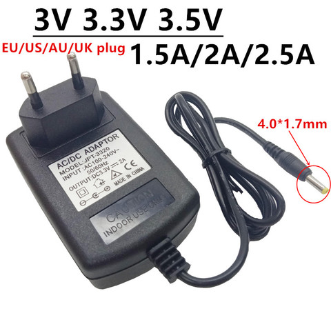 3V 3.3V 3.5V 3 3.3 3.5 volt 4.0*1.7mm Universal AC DC Power Supply Adapter ac/dc adaptor 1.5A 2A 2.5A Home Wall adaptador ► Photo 1/6