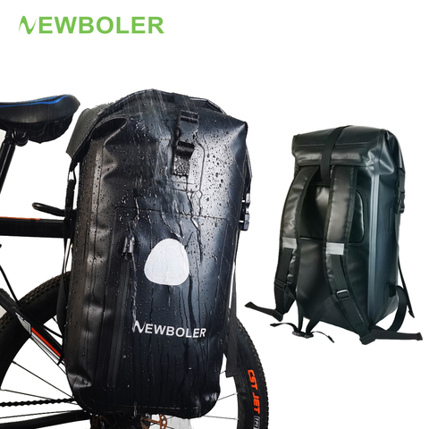 NEWBOLER 3 in1 Bicycle Pannier Bag 20L Backpack Bike Carrier Bag PVC Waterproof Reflective Shoulder Speed Cycling Luggag Bag ► Photo 1/5