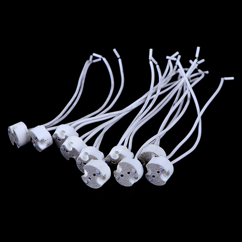 10/5/1pcs 220V 2A MR16 GU5.3 Base Socket Wire Connector Led Lamp Ceramic Holder ► Photo 1/6