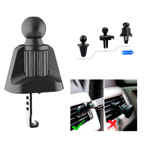 Universal Car Air Vent Clip Upgrade 17mm Ball Head for Magnetic Car Phone Holder Gravity Support Stand Mount Car Charger Bracket ► Photo 1/6