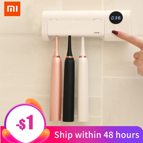 Xiaomi UV Toothbrush Holder Smart Induction Sterilizer Box Toothbrush Cleaner Toothpaste Dispenser Wall Mount ► Photo 1/6