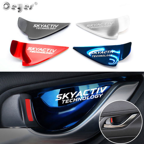 Car Interior Door Handle Bowl Trim Cover Sticker For Mazda Skyactiv logo 3 6 Demio CX3 CX-5 CX5 CX 5 CX7 CX9 MX5 Axela ATENZA ► Photo 1/6