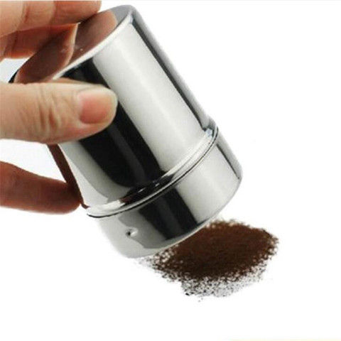 New 1Pc Stainless Steel Sprinkle Cocoa Cinnamon Sugar Gauze Mesh Jar Seasoning Bottle Fancy Coffee Powder Duster ► Photo 1/5