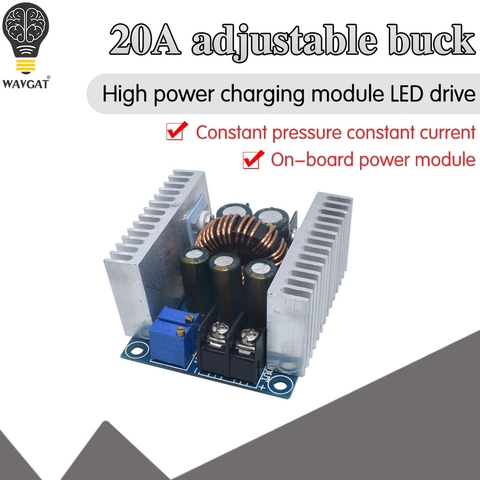 300W 20A DC-DC Buck Converter Step Down Module Constant Current LED Driver Power Step Down Voltage Module Electrolytic Capacitor ► Photo 1/6