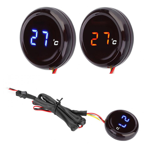 Motorcycle Water Temperature Gauge  Digital Display 0~120 Celsius  Pattern Ultrathin Meter With Sensor  for Honda Suzuki Yamaha ► Photo 1/6