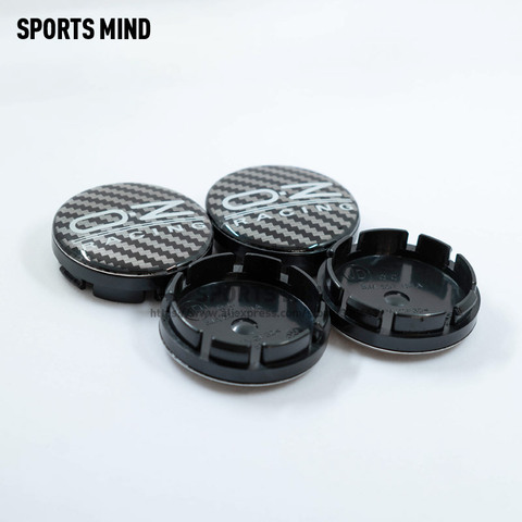 4PCS/lot  56MM OZ Racing Car Wheel Center Hub Caps for Rims Dust Cover Replacement Carbon Fiber Pattern Style ► Photo 1/3