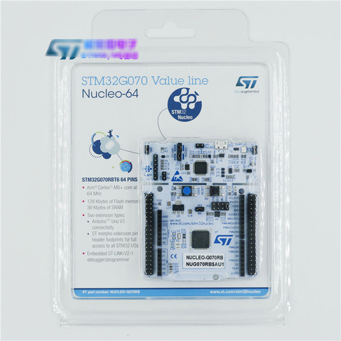 NUCLEO-G070RB ARM STM32 Nucleo-64 development board with STM32G070RB MCU ► Photo 1/1