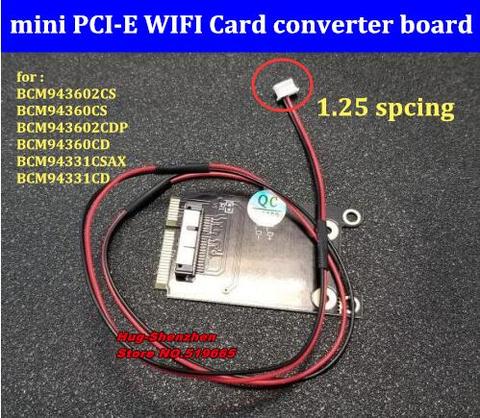 mini PCI-E to wireless wifi card BCM94360CS BCM94360CD BCM94331CD converter board with 40cm line with screw for macbook Pro/Air ► Photo 1/5