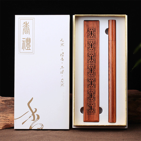 Quality Incense Burner Set Vietnam Wood Hollow Incense Stick Holder with Fireproof Mat Gift Box Aroma Censer Home Teahouse Decor ► Photo 1/6