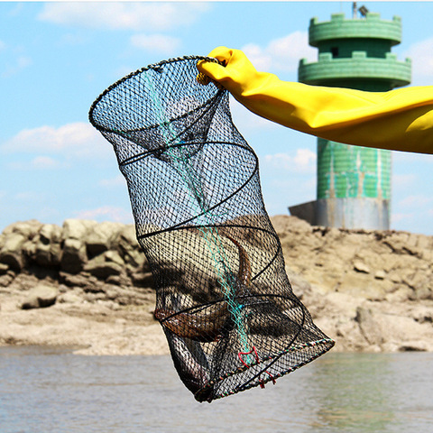 Spring cage net automatic folding shrimp round spring fishing gear